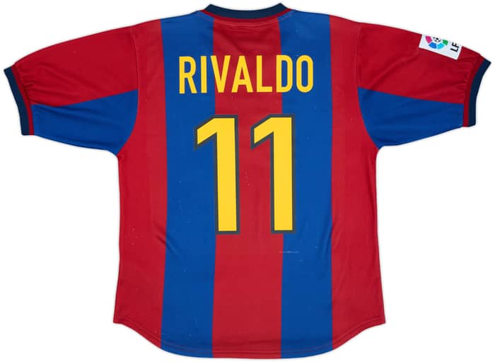 1998-00 Barcelona Home Shirt Rivaldo #11 - 6/10 - (M)