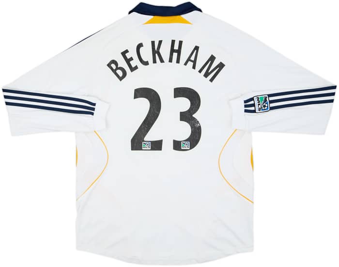 2007-08 LA Galaxy Home L/S Shirt Beckham #23 - 6/10 - (M)