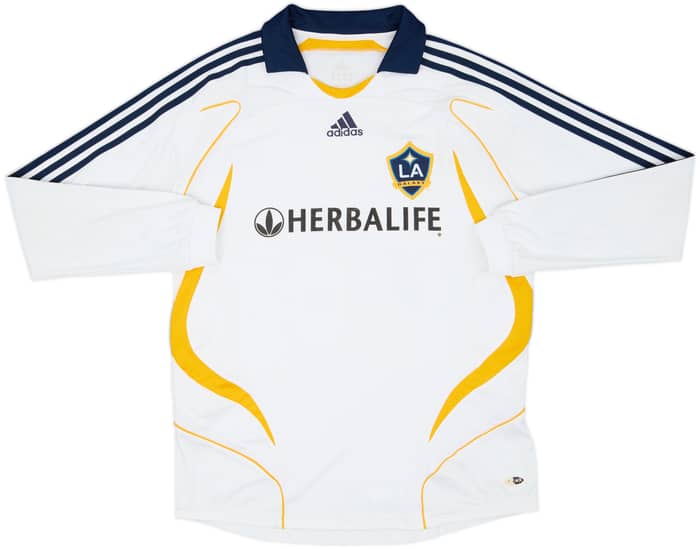 2007-08 LA Galaxy Home L/S Shirt Beckham #23 - 6/10 - (M)