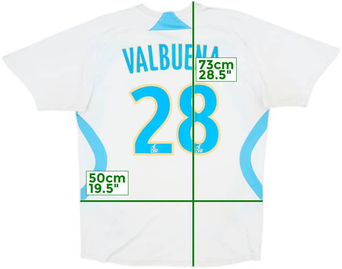 2007-08 Olympique Marseille Home Shirt Valbuena #28 - 5/10 - (L)