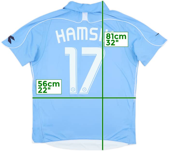 2008-09 Napoli Home Shirt Hamsik #17 - 8/10 - (L)