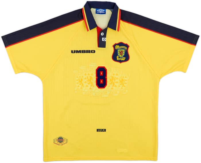 1996-99 Scotland Away Shirt Burley #8 - 8/10 - (XL)