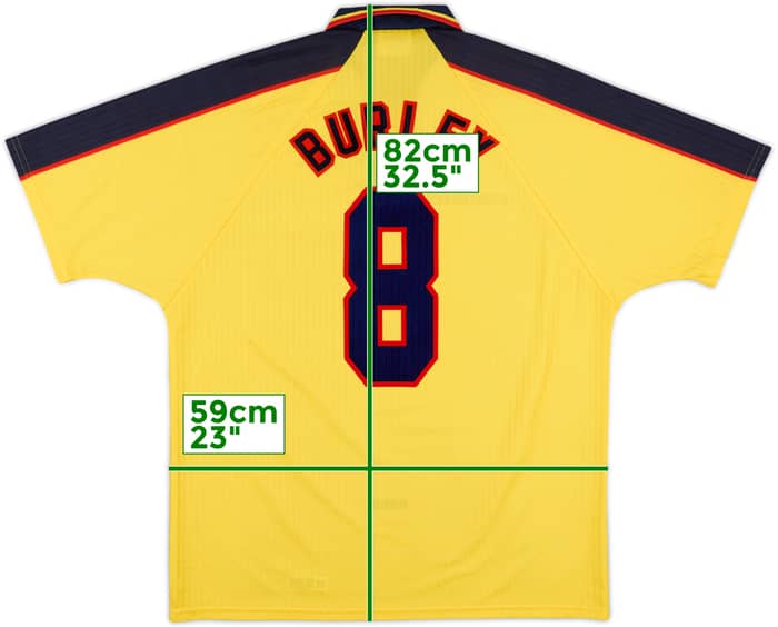 1996-99 Scotland Away Shirt Burley #8 - 8/10 - (XL)