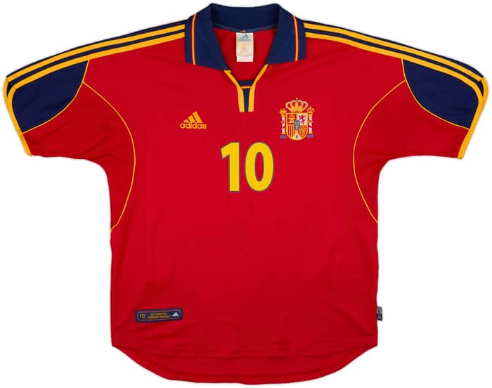 1999-02 Spain Home Shirt Raul #10 - 7/10 - (M)