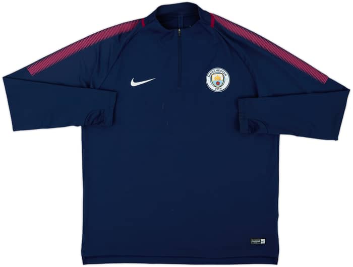 2017-18 Manchester City Nike 1/4 Zip Drill Top - 7/10 - (XL)