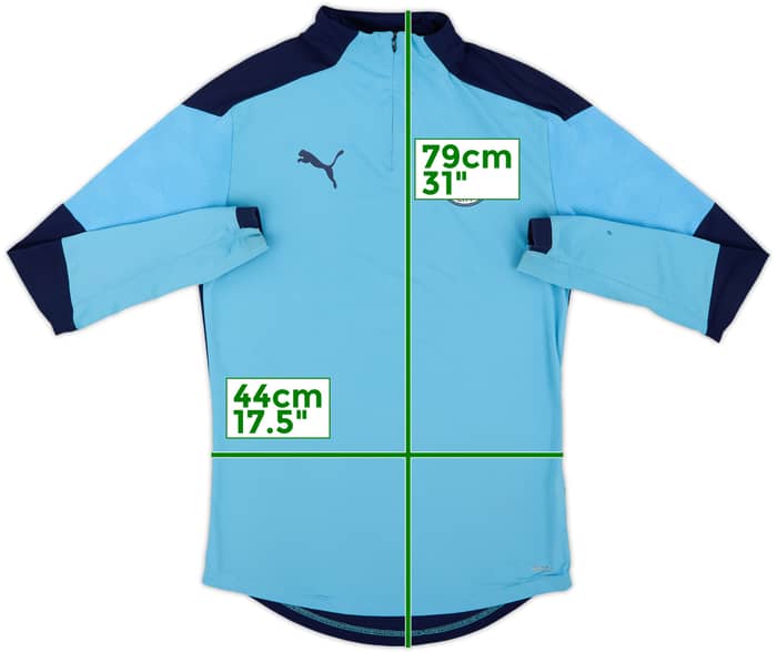 2020-21 Manchester City Puma 1/4 Zip Drill Top - 7/10 - (S)