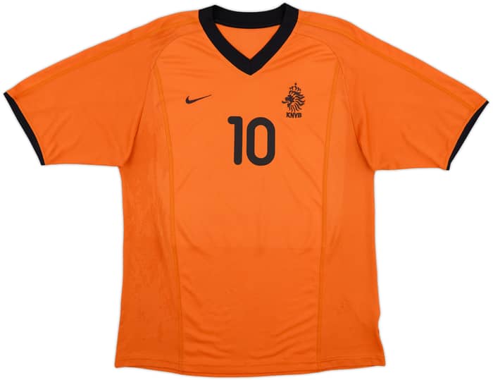 2000-02 Netherlands Home Shirt Bergkamp #10 - 8/10 - (L)