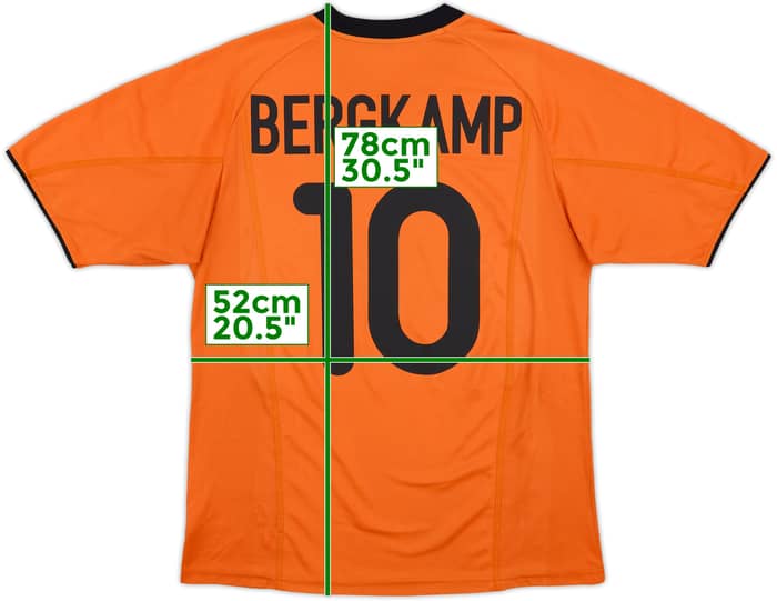 2000-02 Netherlands Home Shirt Bergkamp #10 - 8/10 - (L)