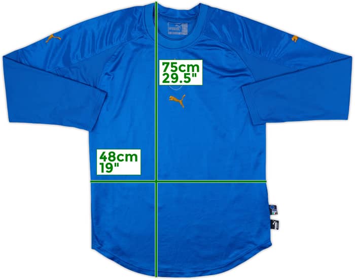 2004-06 Italy Home L/S Shirt - 3/10 - (M)