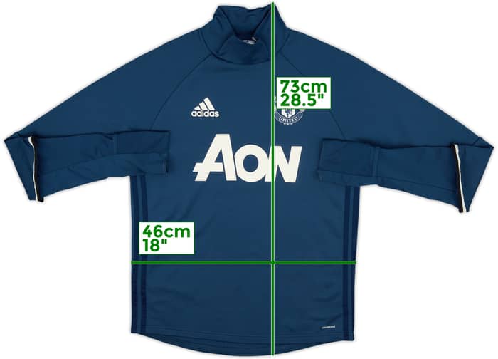 2016-17 Manchester United adidas Drill Top - 7/10 - (M)