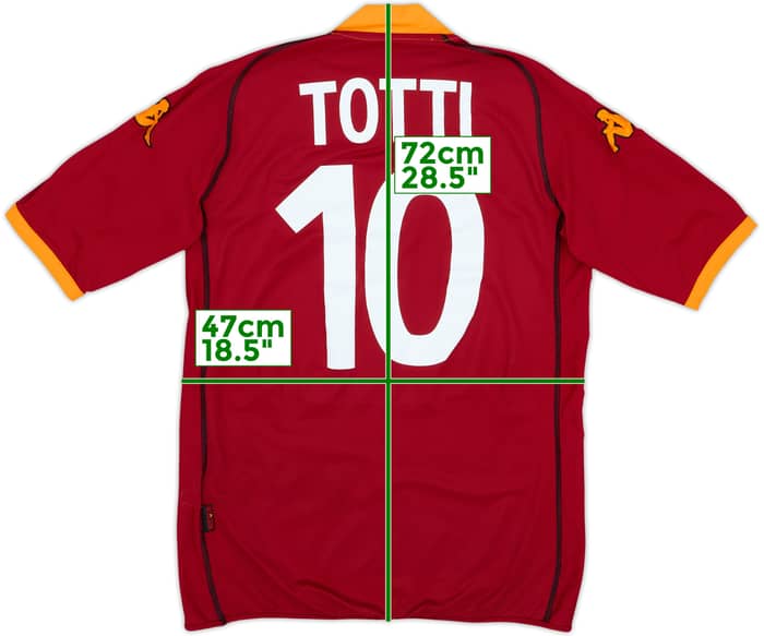 2002-03 Roma Home Shirt Totti #10 - 5/10 - (L)