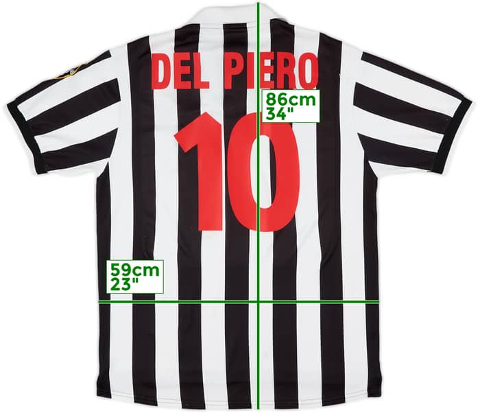 1998-99 Juventus Home Shirt Del Piero #10 - 7/10 - (XL)
