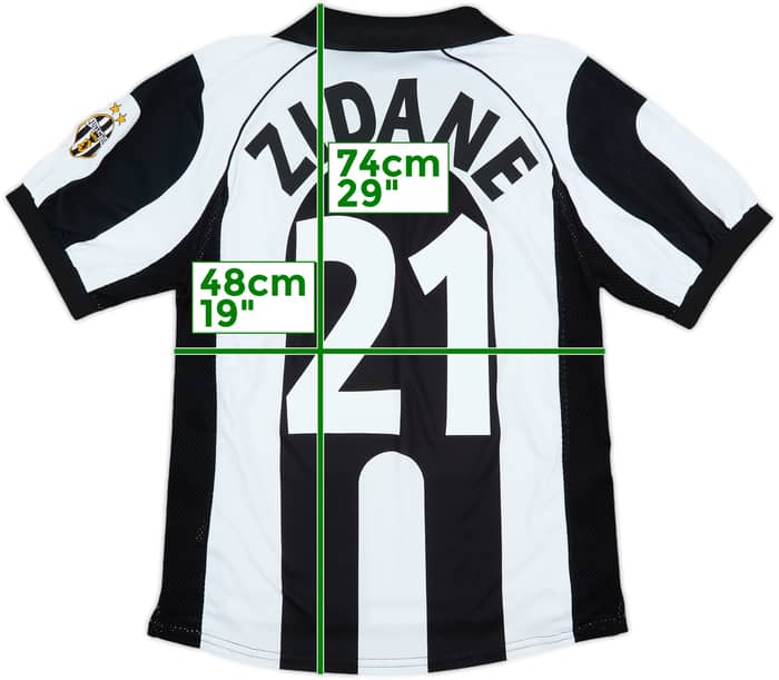 1997-98 Juventus Centenary Home Shirt Zidane #21 - 8/10 - (S)