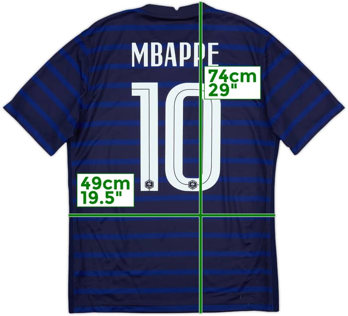 2020-21 France Home Shirt Mbappe #10 - 7/10 - (M)