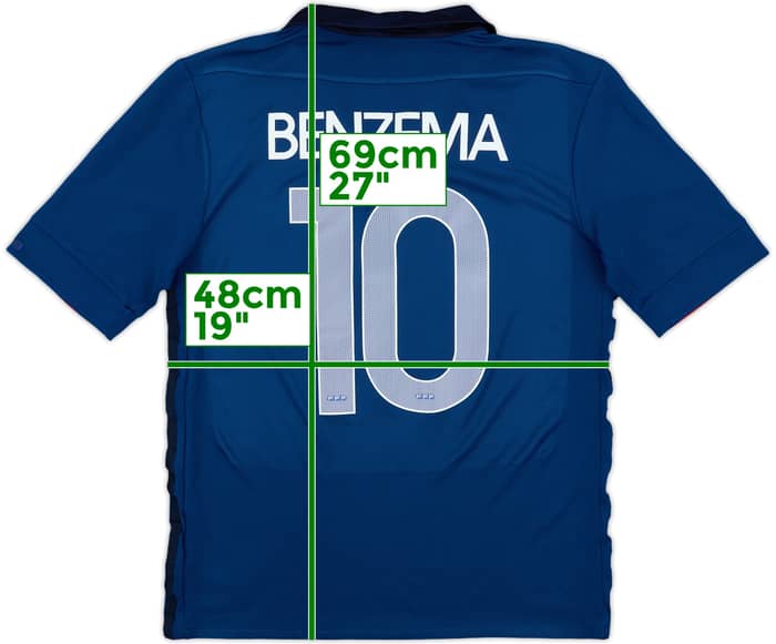 Camiseta de local de France 2011-12 Benzema #10 - 6/10 - (M)