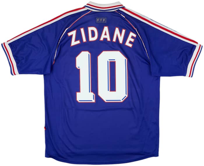 1998-00 France Home Shirt Zidane #10 - 8/10 - (L)