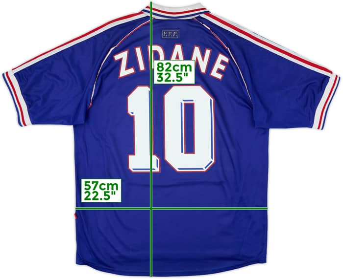 1998-00 France Home Shirt Zidane #10 - 8/10 - (L)