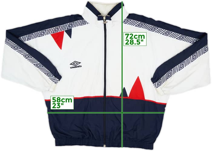 1990-92 Umbro Template Track Jacket (England) - 8/10 - (M)