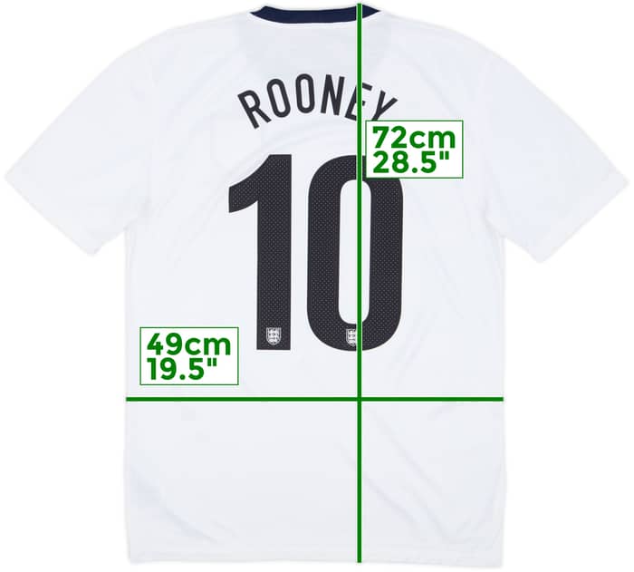 2013 England 150th Anniversary Home Shirt Rooney #10 - 8/10 - (M)