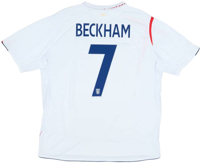 2005-07 England Home Shirt Beckham #7 - 6/10 - (XXL)