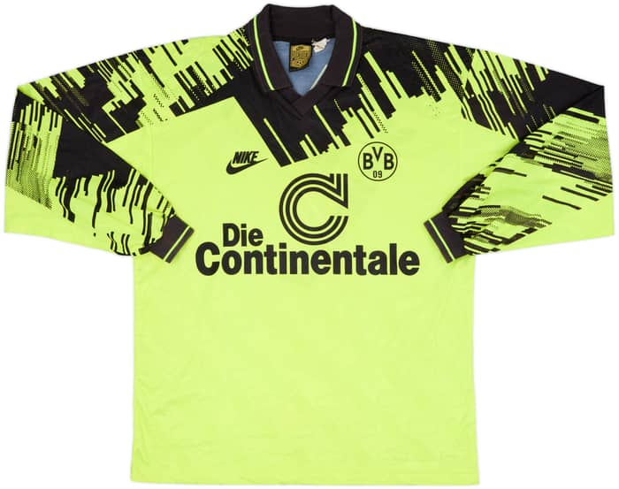 1993-94 Borussia Dortmund Home L/S Shirt - 9/10 - (L)