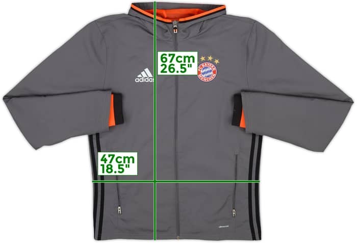 2016-17 Bayern Munich adidas Hooded Track Jacket - 8/10 - (S)