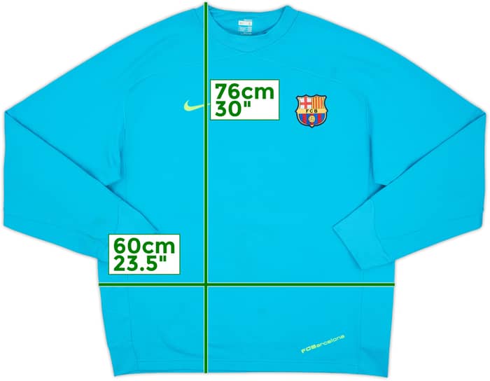 2007-08 Barcelona Nike Sweat Top - 8/10 - (L)