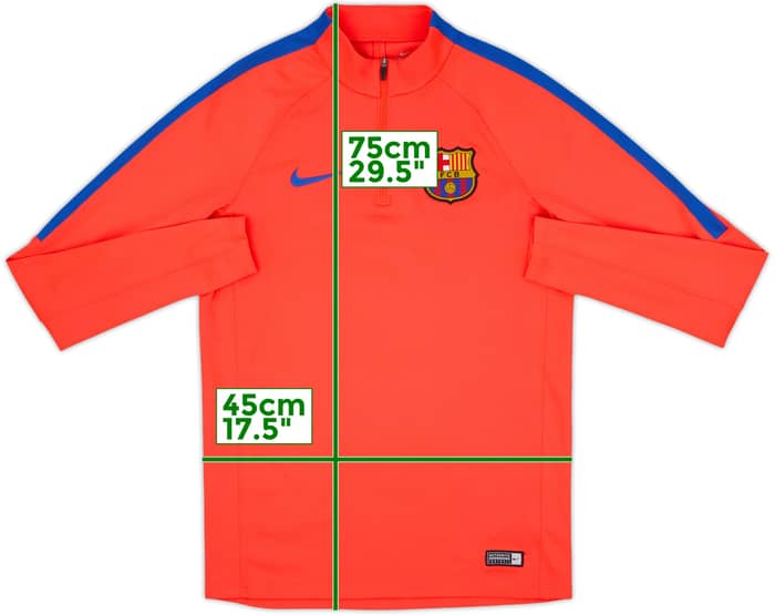 2016-17 Barcelona Nike 1/4 Zip Drill Top - 9/10 - (S)