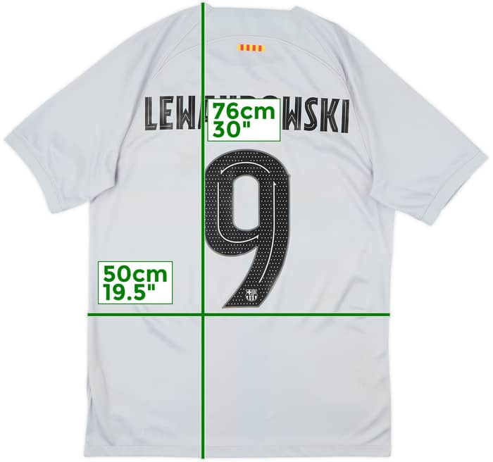 2022-23 Barcelona Third Shirt Lewandowski #9 - 7/10 - (M)