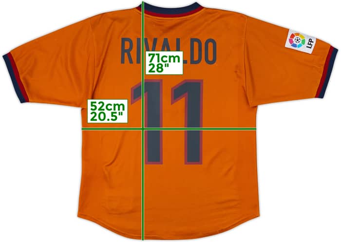 1998-00 Barcelona Third Shirt Rivaldo #11 - 8/10 - (S)