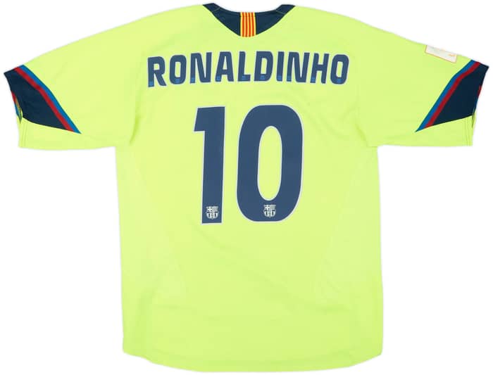 2005-06 Barcelona Away Shirt Ronaldinho #10 - 5/10 - (L)