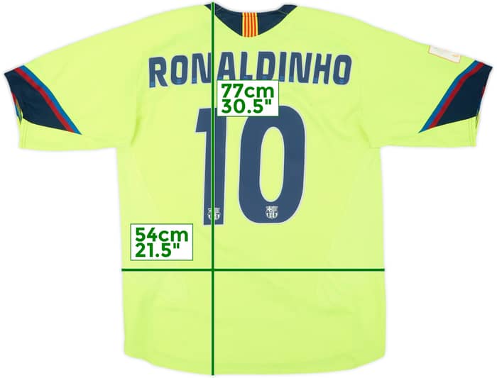 2005-06 Barcelona Away Shirt Ronaldinho #10 - 5/10 - (L)