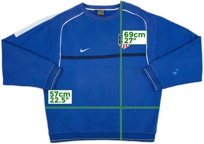 2002-03 Atletico Madrid Nike Sweat Top - 5/10 - (L)
