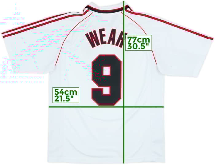 1998-99 AC Milan Away Shirt Weah #9 - 6/10 - (L)