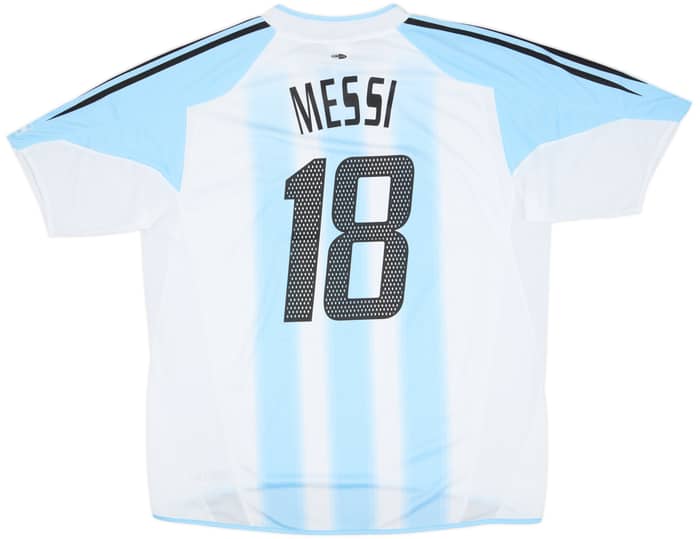 2004-05 Argentina Home Shirt Messi #18 - 9/10 - (XXL)