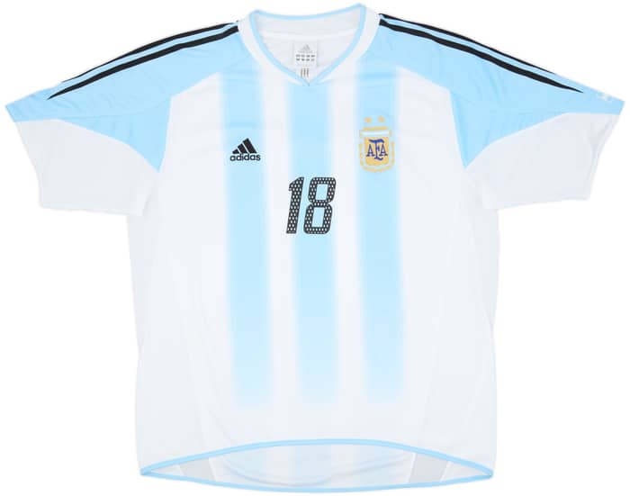 2004-05 Argentina Home Shirt Messi #18 - 9/10 - (XXL)
