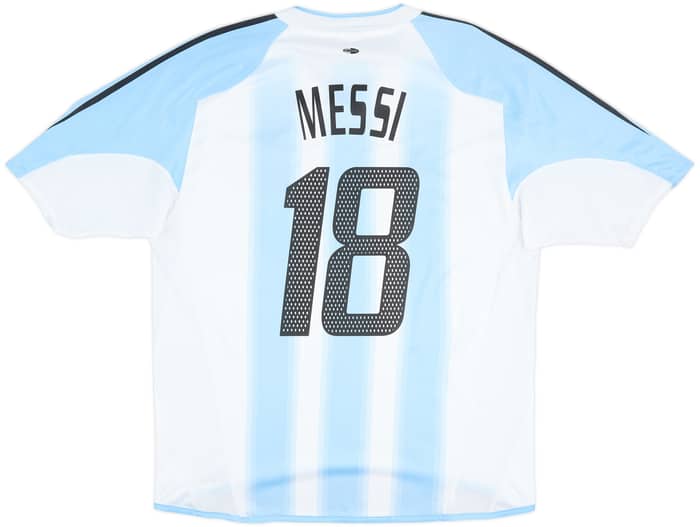 2004-05 Argentina Home Shirt Messi #18 - 5/10 - (L/XL)