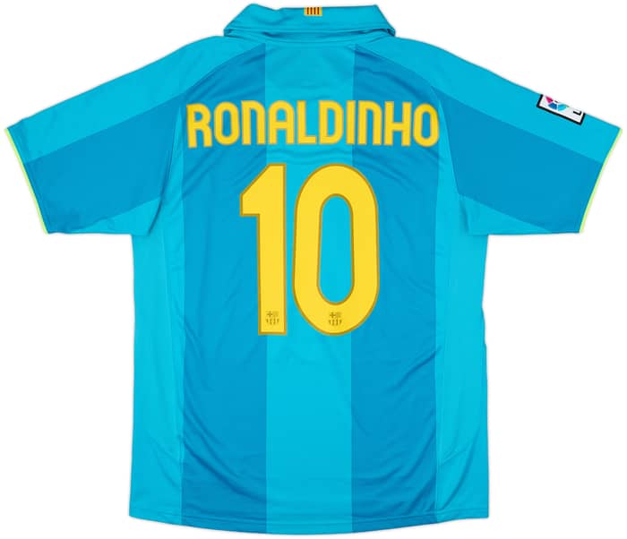 2007-09 Barcelona Away Shirt Ronaldinho #10 - 6/10 - (M)