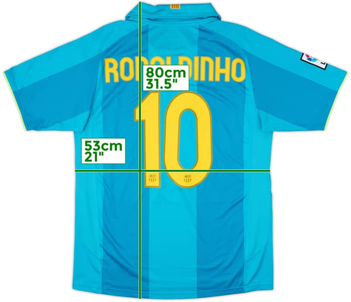 2007-09 Barcelona Away Shirt Ronaldinho #10 - 6/10 - (M)