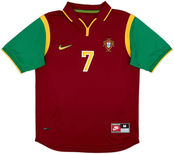 1999-00 Portugal Home Shirt Figo #7 - 8/10 - (M)