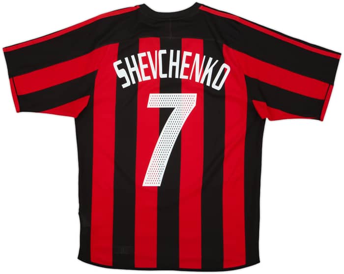 2003-04 AC Milan Home Shirt Shevchenko #7 - 7/10 - (S)