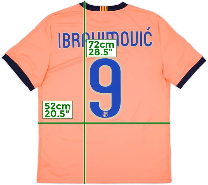 2009-10 Barcelona Away Shirt Ibrahimovic #9 - 9/10 - (M)