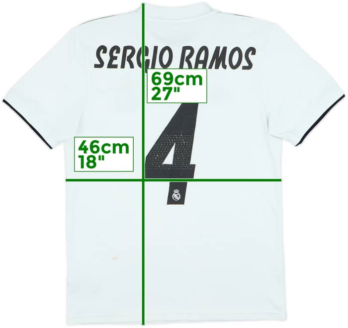 2018-19 Real Madrid Home Shirt Sergio Ramos #4 - 6/10 - (S)