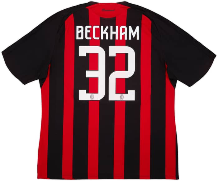 2008-09 AC Milan Home Shirt Beckham #32 - 8/10 - (XXL)