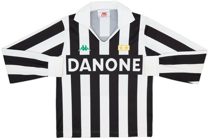 1991-92 Juventus Basic Home L/S Shirt - 7/10 - (S.Boys)