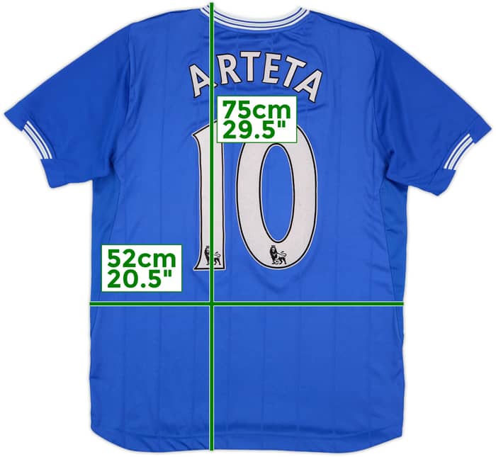 2009-10 Everton Home Shirt Arteta #10 - 7/10 - (M)
