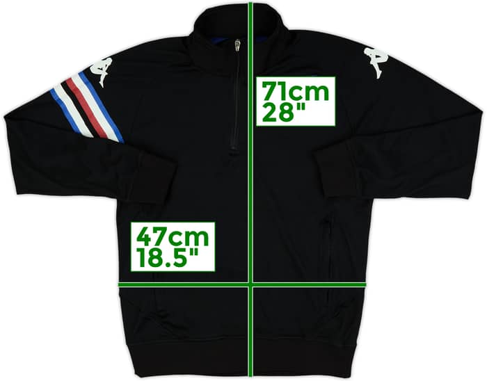 2010-11 Sampdoria Kappa 1/4 Zip Drill Top - 8/10 - (M)