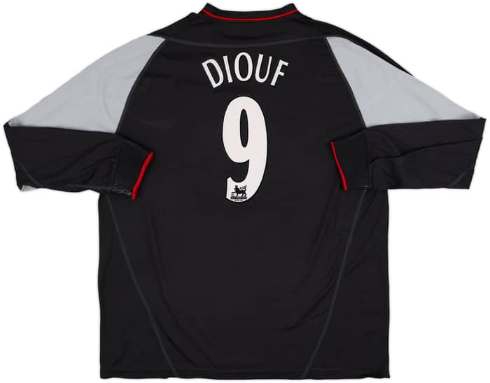 2002-04 Liverpool Away L/S Shirt Diouf #9 - 8/10 - (XL)