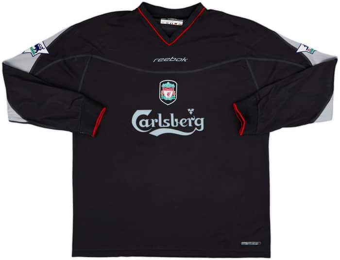 2002-04 Liverpool Away L/S Shirt Diouf #9 - 8/10 - (XL)