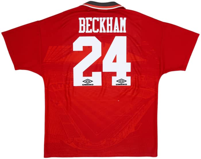 1994-96 Manchester United Home Shirt Beckham #24 - 6/10 - (XL)